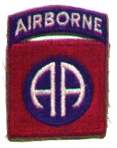 82nd Airborne
Division shoulder sleeve insignia